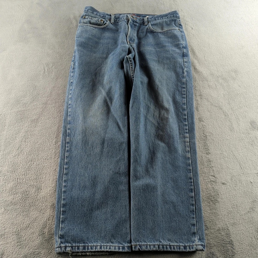 Vintage Eddie Bauer‎ Jeans 35x30 (Fits 32x29) Blue Relaxed Wide Baggy Skater Y2K